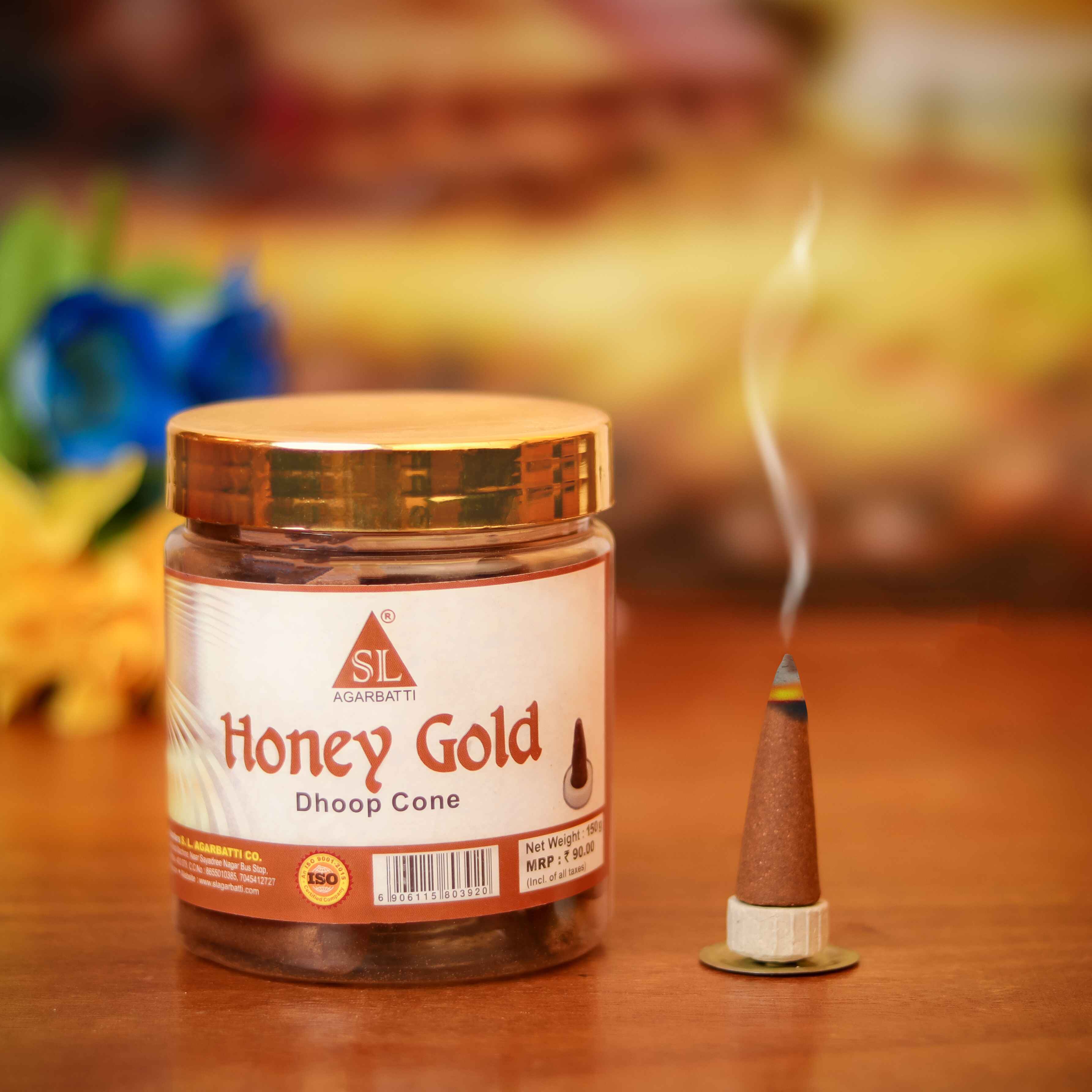 Honey Gold Dhoop Cone