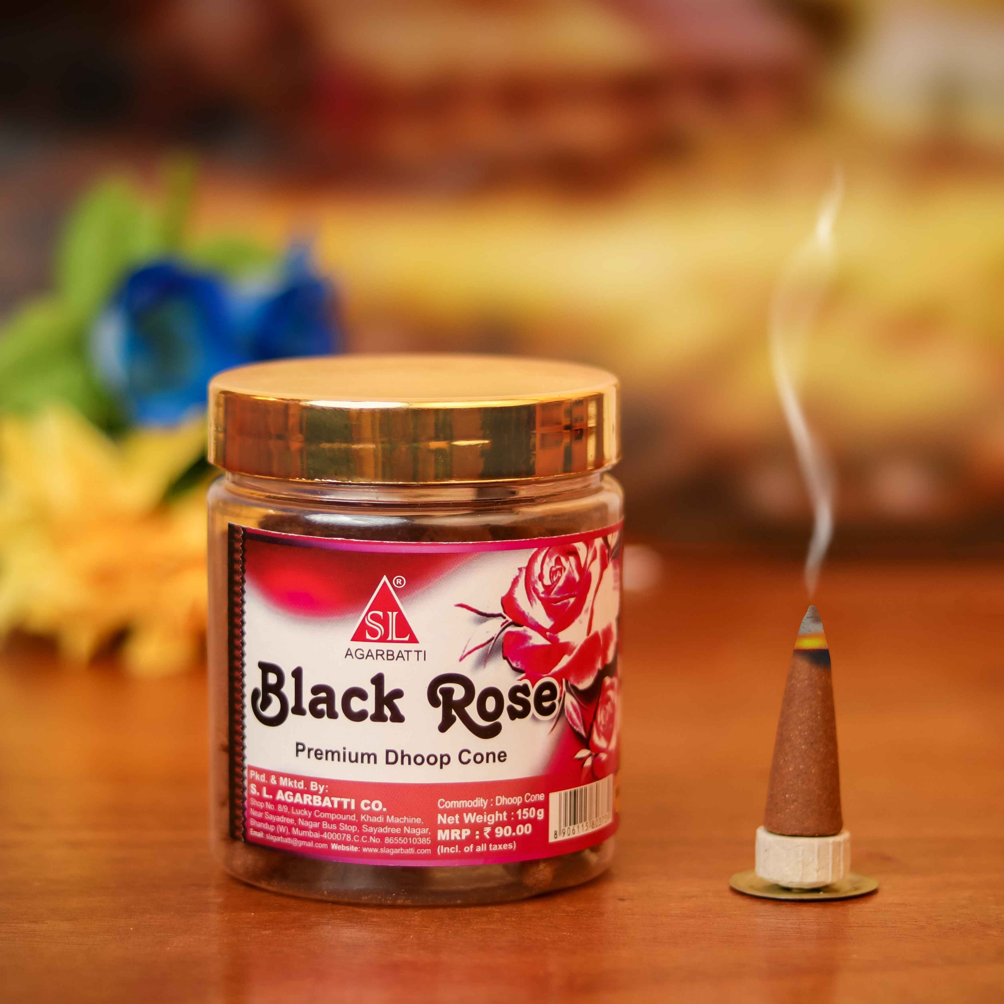 Black Rose Dhoop Cone